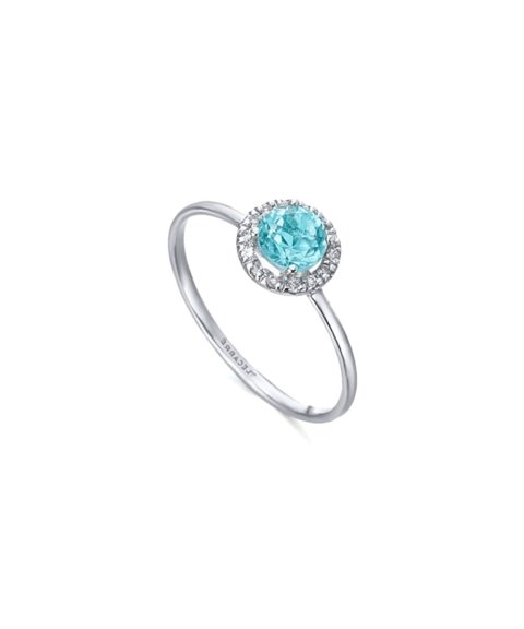 Lecarré Ocean Joia Anel Ouro 18K, Topázio e Diamantes Mulher GA121OB