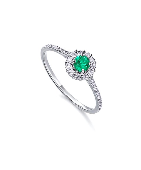 Lecarré Glory Days Joia Anel Ouro 18K, Esmeralda e Diamantes Mulher GA135ES