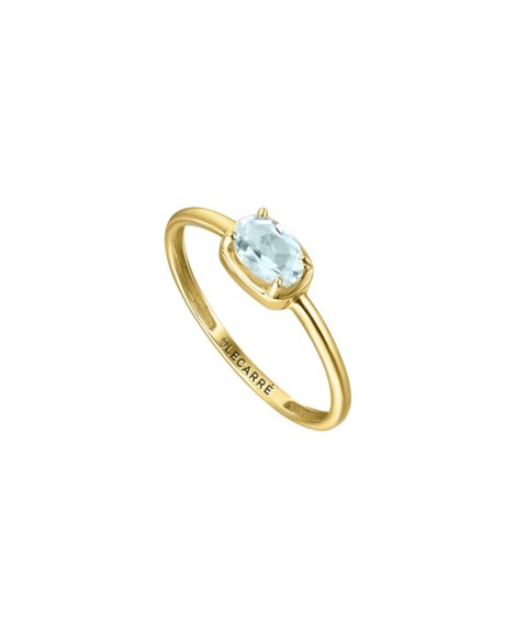 Lecarré Color Essentials Joia Anel Ouro 18K e Topázio Azul Mulher GA188TA