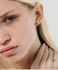 Lecarré Green Love Joia Brincos Ouro 18K e Quartzos Mulher GB117OA.00