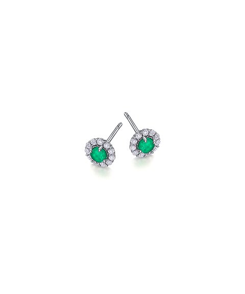 Lecarré Glory Days Joia Brincos Ouro 18K, Esmeraldas e Diamantes Mulher GB171ES.00