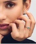 Lecarré Glory Days Joia Brincos Ouro 18K, Esmeraldas e Diamantes Mulher GB171ES.00