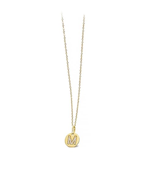 Lecarré My Way Letter M Joia Colar Ouro 18K e Diamante Mulher GD044OA.M