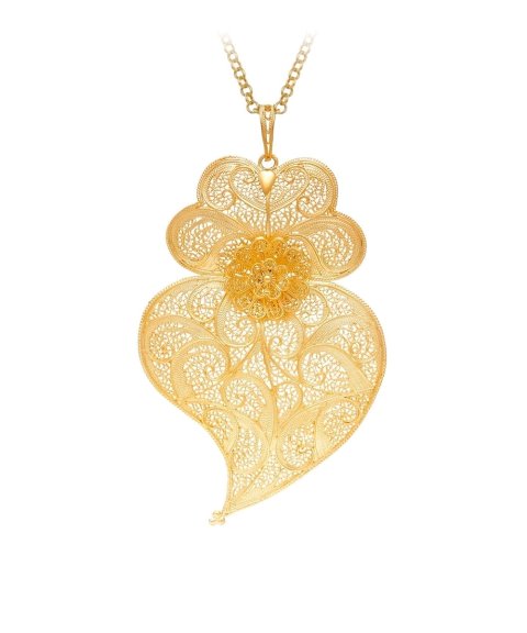 Portugal Jewels Clássicos Coração de Viana XL Joia Colar Mulher GNCV01050A