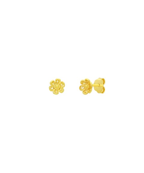 DonaZinda Flor Joia Brincos Ouro 19.2K Mulher GOPB4397 DonaZinda Flor Joia Brincos Ouro 19.2K Mulher GOPB4397