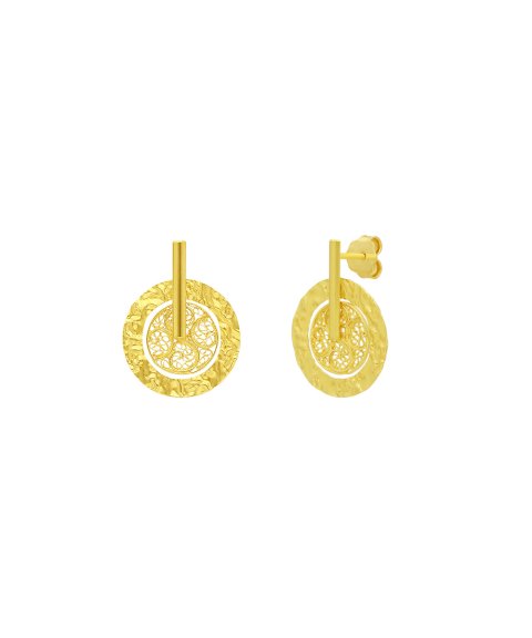 DonaZinda Carrossel Joia Brincos Ouro 19.2K Mulher GOPB4398