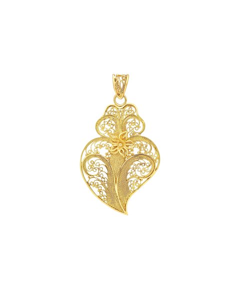 DonaZinda Coração Chama Joia Pendente Colar Ouro 19.2K Mulher B.4069 DonaZinda Coração Chama Joia Pendente Colar Ouro 19.2K Mulher B.4069
