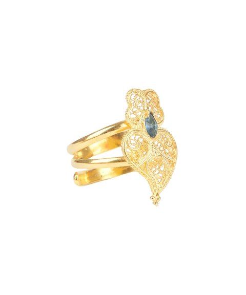 Portugal Jewels Dar Cor à Tradição Coração de Viana Azul Joia Anel Mulher GRCV00165B Portugal Jewels Dar Cor à Tradição Coração de Viana Azul Joia Anel Mulher GRCV00165B