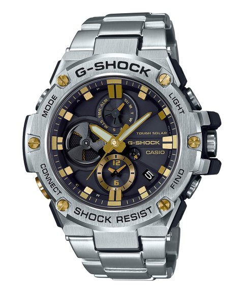 G-Shock G-Steel Solar Bluetooth Gold Relógio Homem GST-B100D-1A9ER G-Shock G-Steel Solar Bluetooth Gold Relógio Homem GST-B100D-1A9ER