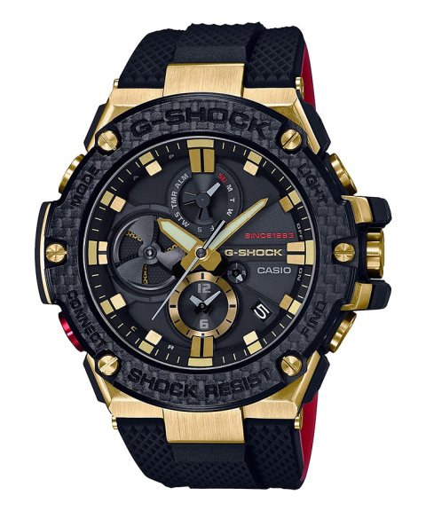 G-Shock G-Steel 35th Anniversary Solar Bluetooth Relógio Black and Gold Carbon Homem GST-B100TFB-1AER G-Shock G-Steel 35th Anniversary Solar Bluetooth Relógio Black and Gold Carbon Homem GST-B100TFB-1AER