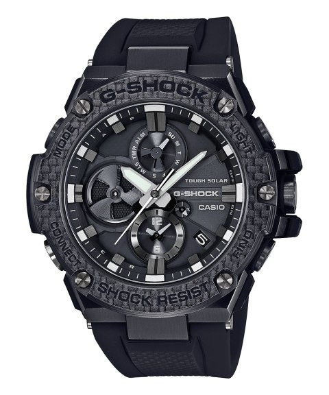 G-Shock G-Steel Solar Bluetooth Relógio Matte Black and Carbon Homem GST-B100X-1AER G-Shock G-Steel Solar Bluetooth Relógio Matte Black and Carbon Homem GST-B100X-1AER