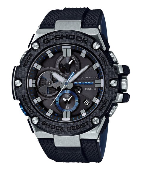 G-Shock G-Steel Solar Bluetooth Relógio Matte Black and Carbon Homem GST-B100XA-1AER G-Shock G-Steel Solar Bluetooth Relógio Matte Black and Carbon Homem GST-B100XA-1AER