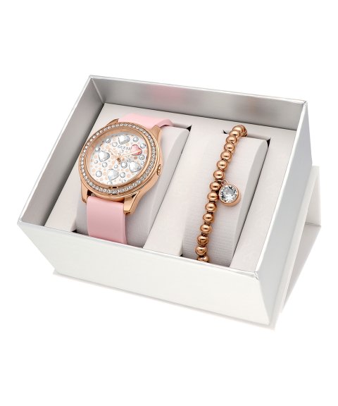 Guess Heartbeat Set Relógio Pulseira Set Mulher GW0006L2BS