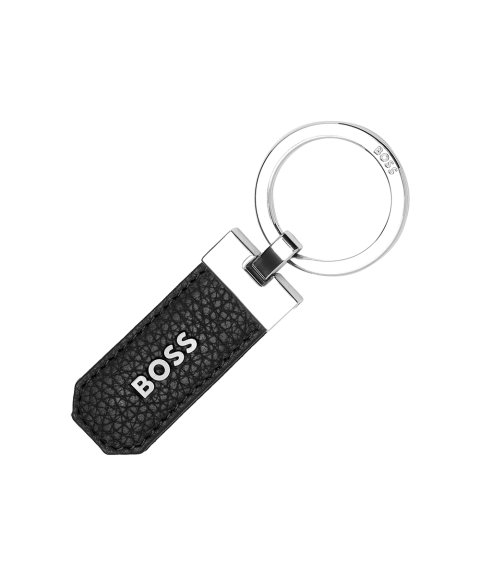 Hugo Boss Classic Grained Black Porta-chaves Homem HAK416A