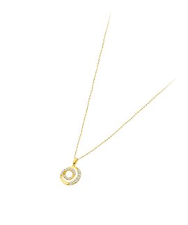 Time Road Joia Colar Ouro 9K Mulher HIN00093 43