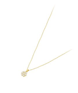 Time Road Joia Colar Ouro 9K Mulher HIN00118 43