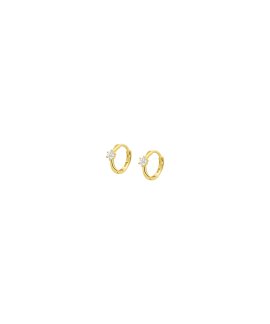 Time Road Joia Brincos Ouro 9K Mulher HIN00156