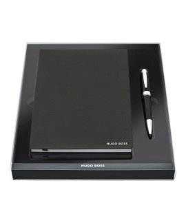 Hugo Boss Icon Black Esferográfica Caderno Set Homem HPBH121AL