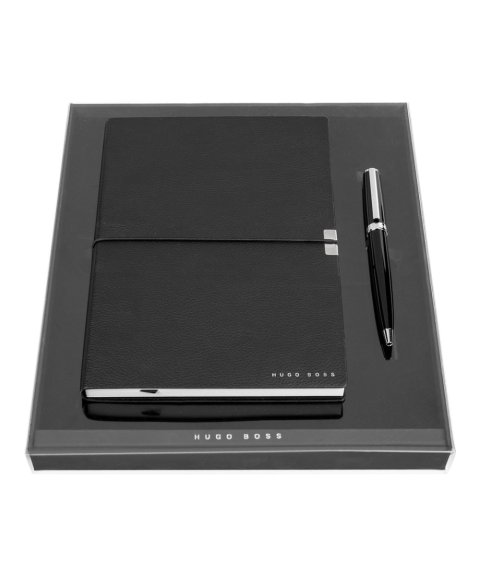 Hugo Boss Gear Icon Black Esferográfica Caderno Set Homem HPBH124A