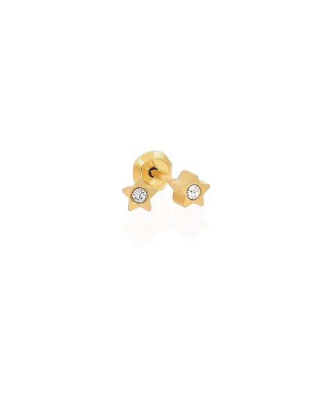 Inverness Estrela com Cristal 3mm Joia Brincos INS24 Inverness Estrela com Cristal 3mm Joia Brincos INS24