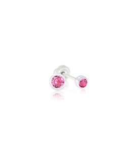 Inverness Bezel 4mm Rosa Joia Brincos INS352