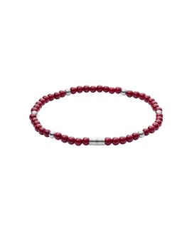 Fossil Red Marble Stability Joia Pulseira Mulher JF02941040