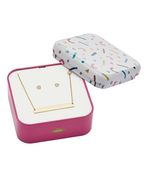 Fossil Vintage Motifs Gift Set Joia Colar Brincos Set Mulher JF03048710 Fossil Vintage Motifs Gift Set Joia Colar Brincos Set Mulher JF03048710