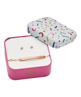 Fossil Vintage Mtifs Gift Set Joia Pulseira Brincos Set Mulher JF03049791