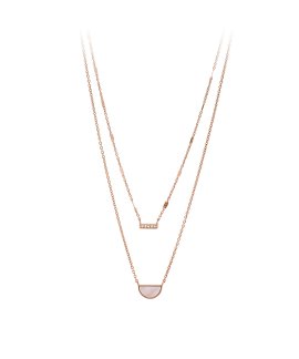 Fossil Duo Half Moon Joia Colar Mulher JF03135791