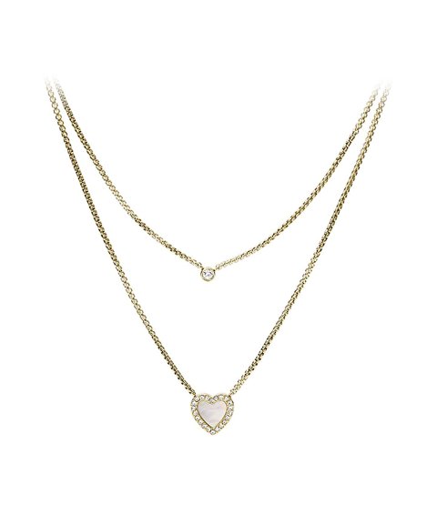 Fossil Heart Duo Joia Colar Mulher JF03217710