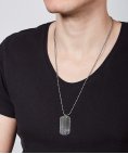 Fossil Dog Tag Joia Colar Homem JF03395040