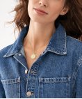 Fossil Sadie Scalloped Edge Joia Colar Mulher JF04382710