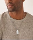 Fossil Drew Joia Colar Dog Tag Homem JF04466040