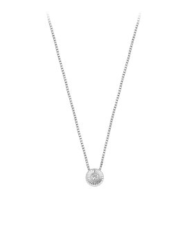 Fossil Texture Circle Joia Colar Mulher JFS00618040