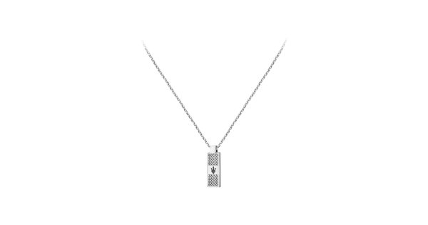Collier Homme Maserati Collection ICONIC - Acier PVD Noir, Longueur 45+5 Cm, Fermoir Mousqueton - JM423AVD20