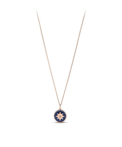 Fossil Blue Star Joia Colar Mulher JOF00685791 Fossil Blue Star Joia Colar Mulher JOF00685791