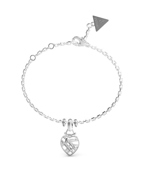 Guess Heart Cage Joia Pulseira Mulher JUBB03100JWRHS Guess Heart Cage Joia Pulseira Mulher JUBB03100JWRHS