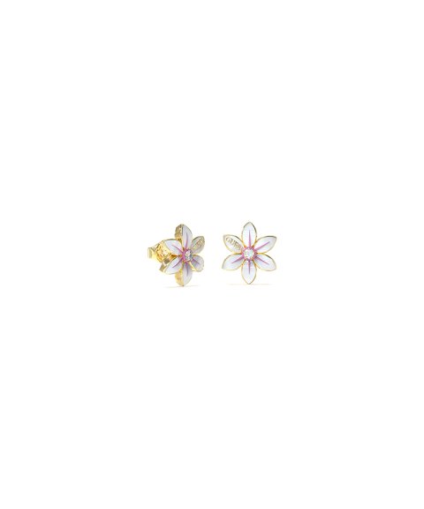 Guess White Lotus Joia Brincos Mulher JUBE04135JWYGWHT-U