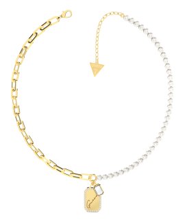 Guess Crystal Tag Joia Colar Mulher JUBN01128JWYGT-U