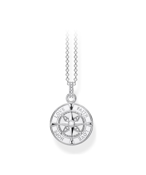 Thomas Sabo Compass faith, love, hope Joia Colar Mulher KE1849-051-14-L45V Thomas Sabo Compass faith, love, hope Joia Colar Mulher KE1849-051-14-L45V