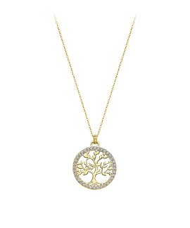 Lotus Silver Tree of Life Joia Colar Mulher LP1746-1/2
