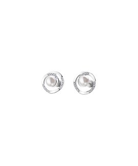 Lotus Silver Pearls Joia Brincos Mulher LP1792-4/1