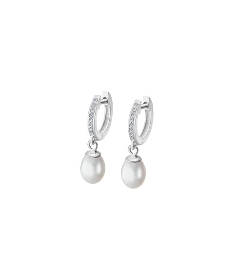Lotus Silver Pearls Joia Brincos Mulher LP3413-4/1