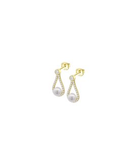 Lotus Silver Pearls Joia Brincos Mulher LP3481-4/2