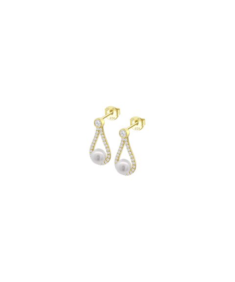 Lotus Silver Pearls Joia Brincos Mulher LP3481-4/2