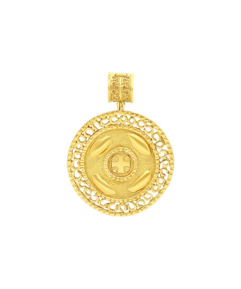 DonaZinda Escudo Joia Pendente Colar Medalha Ouro 19.2K Mulher MEDS0281EL DonaZinda Escudo Joia Pendente Colar Medalha Ouro 19.2K Mulher MEDS0281EL