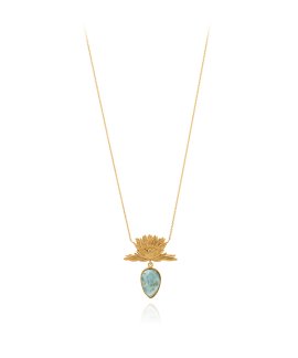 Sopro Forest Water Lilly Joia Colar Mulher MFO01
