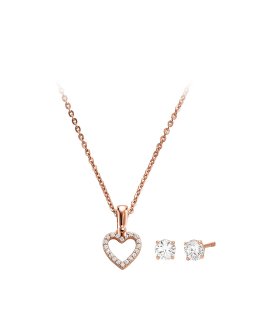 Michael Kors Hearts Gift Set Joia Colar Brincos Set Mulher MKC1130AN791