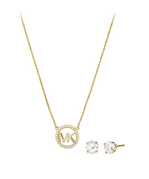 Michael Kors Logo Circle Joia Colar Brincos Set Mulher MKC1260AN710