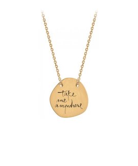 Omnia Messages Carved Joia Colar Mulher N1586L-D